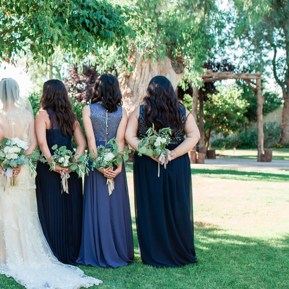 JJ’s House A Line V neck dress in Stormy - Picture 3 of 5